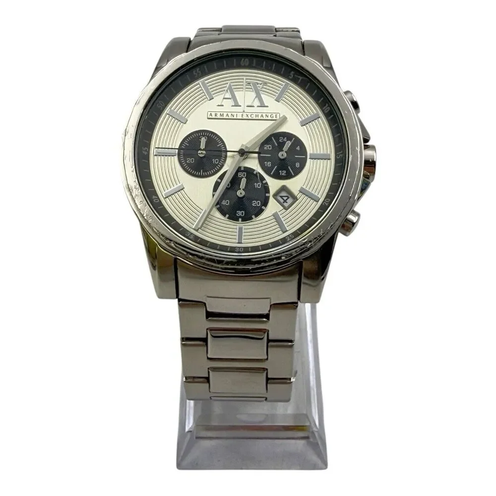 Armani Exchange Active Chronograph Silver Dial Stainless Steel Mens Watch AX2096